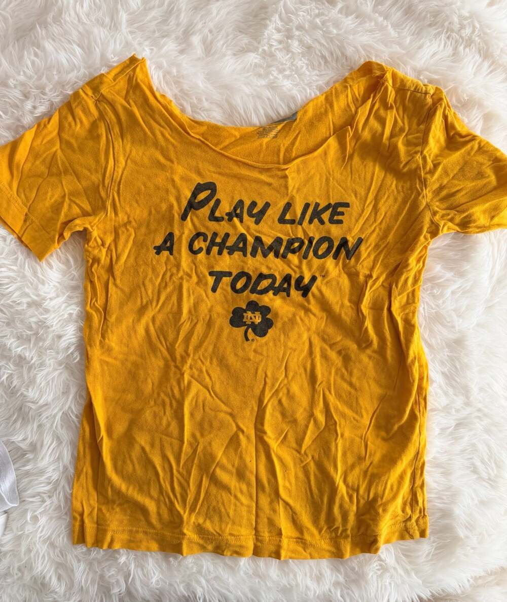 Adidas Notre Dame Fighting Irish Play Like A Champion Today Graphic T-Shirt Yell